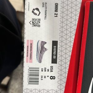 Saucony Omni 21 running shoe women’s size 8. Alloy/rainfall color